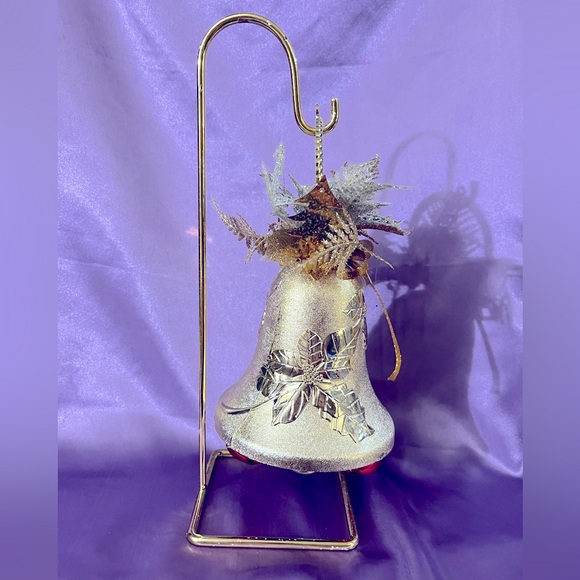 HANDCRAFTED • Light Gold with Silver Jingle Bell • Great for Christmas - Picture 5 of 6